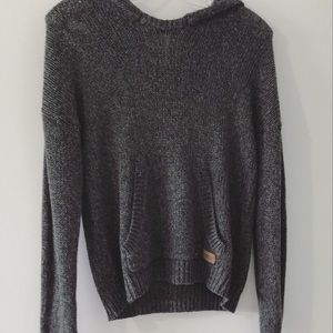 Element grey nit hoodie top